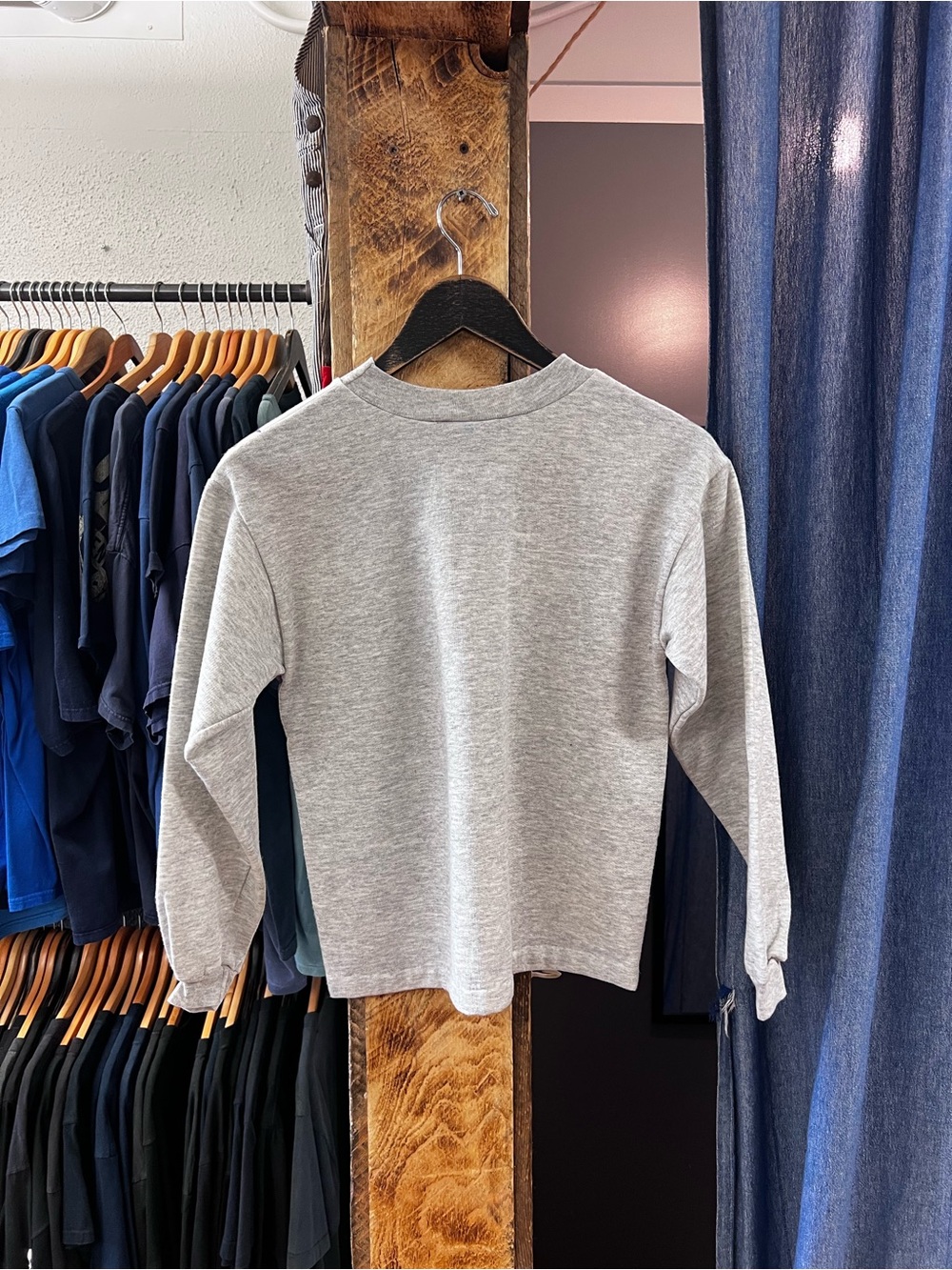 Vintage Kids Touchdown Grey Graphic Longsleeve - Picture 2 of 2